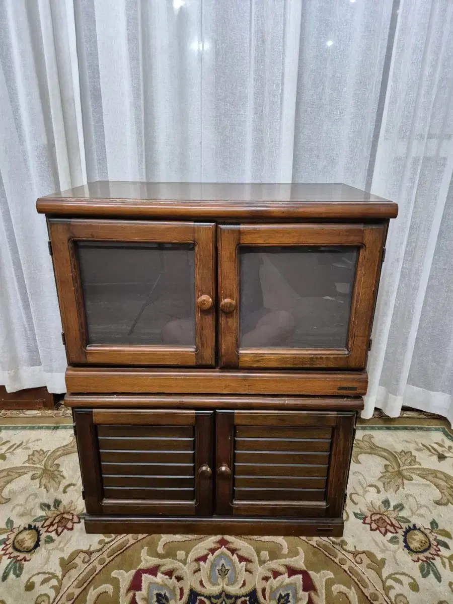 80S 빈티지 파인우드 수납장 2EA  Timber Furniture